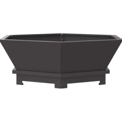 vidaXL Vuurkom Zwart 75 x 75 x 28 cm weervast staal