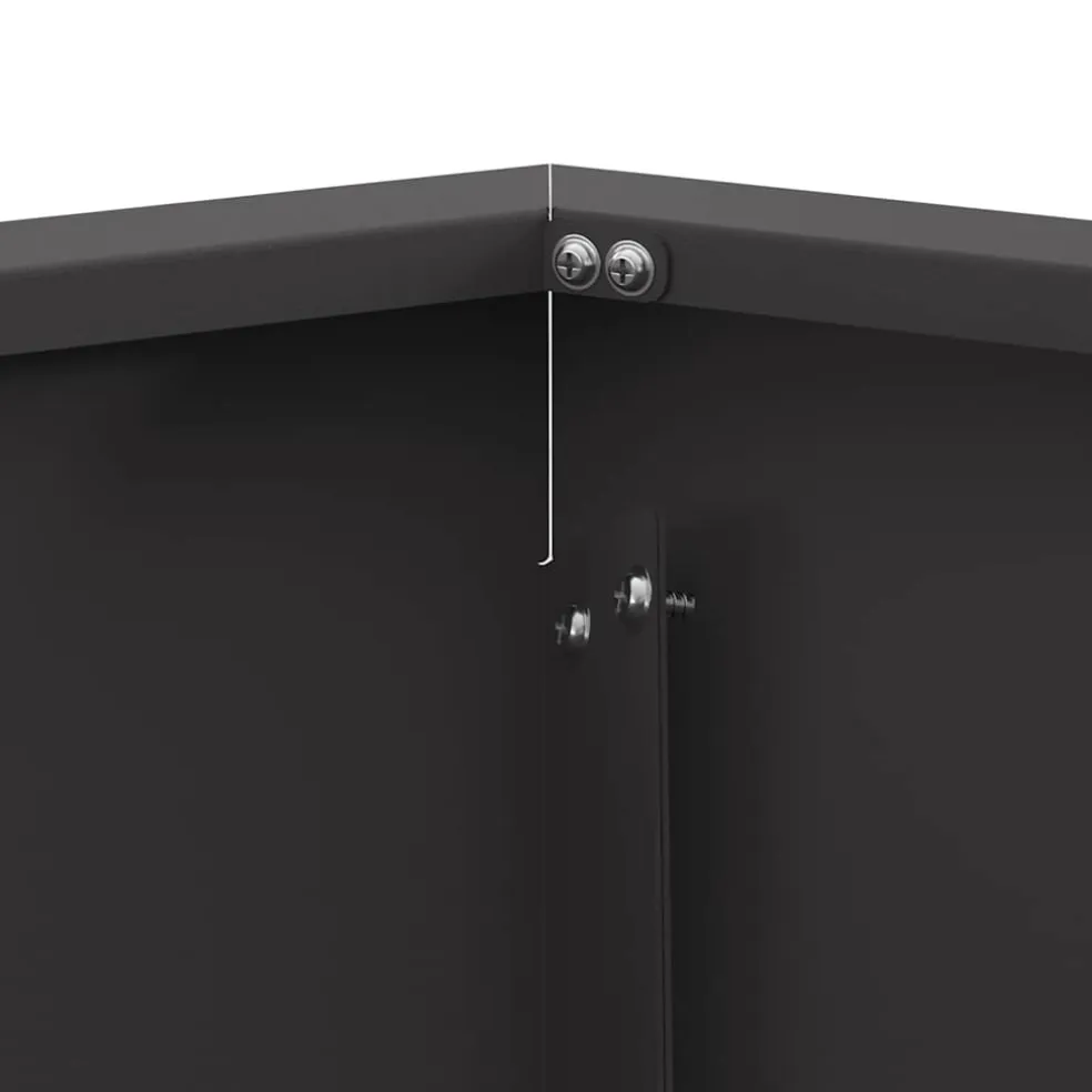 vidaXL Vuurkom Zwart 75 x 75 x 28 cm weervast staal