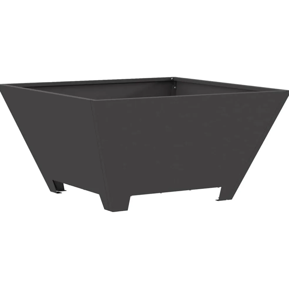 vidaXL Vuurkom Zwart 60 x 60 x 30 cm weervast staal