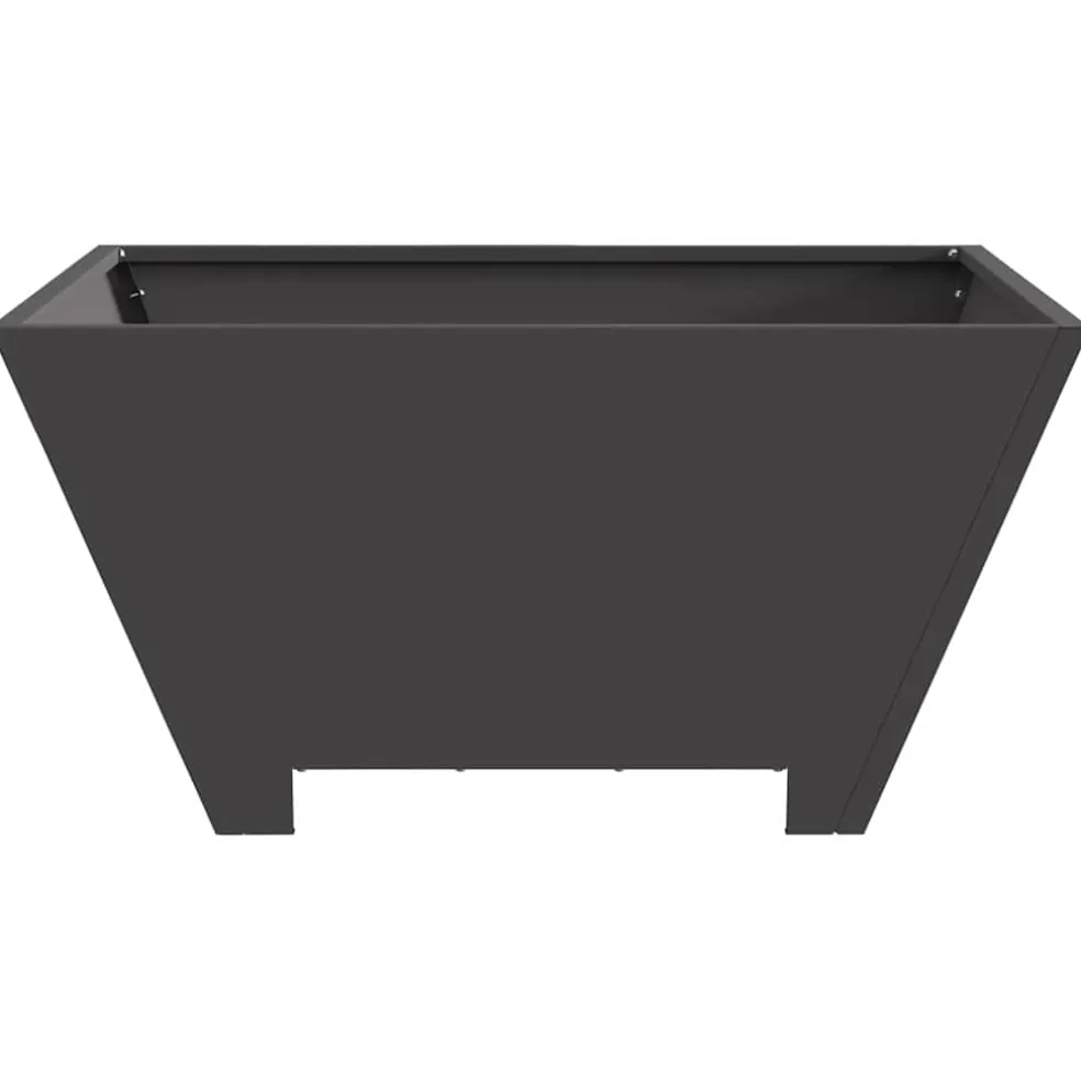 vidaXL Vuurkom Zwart 60 x 60 x 30 cm weervast staal
