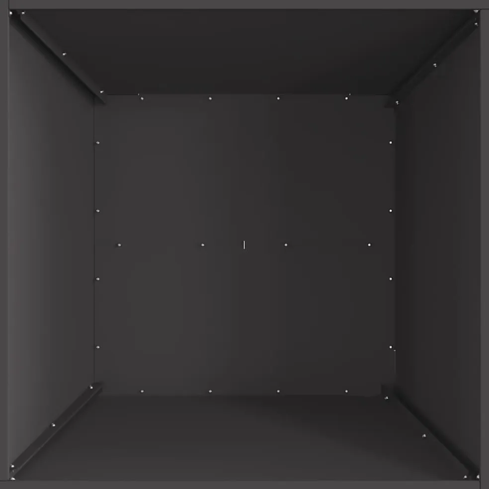 vidaXL Vuurkom Zwart 60 x 60 x 30 cm weervast staal