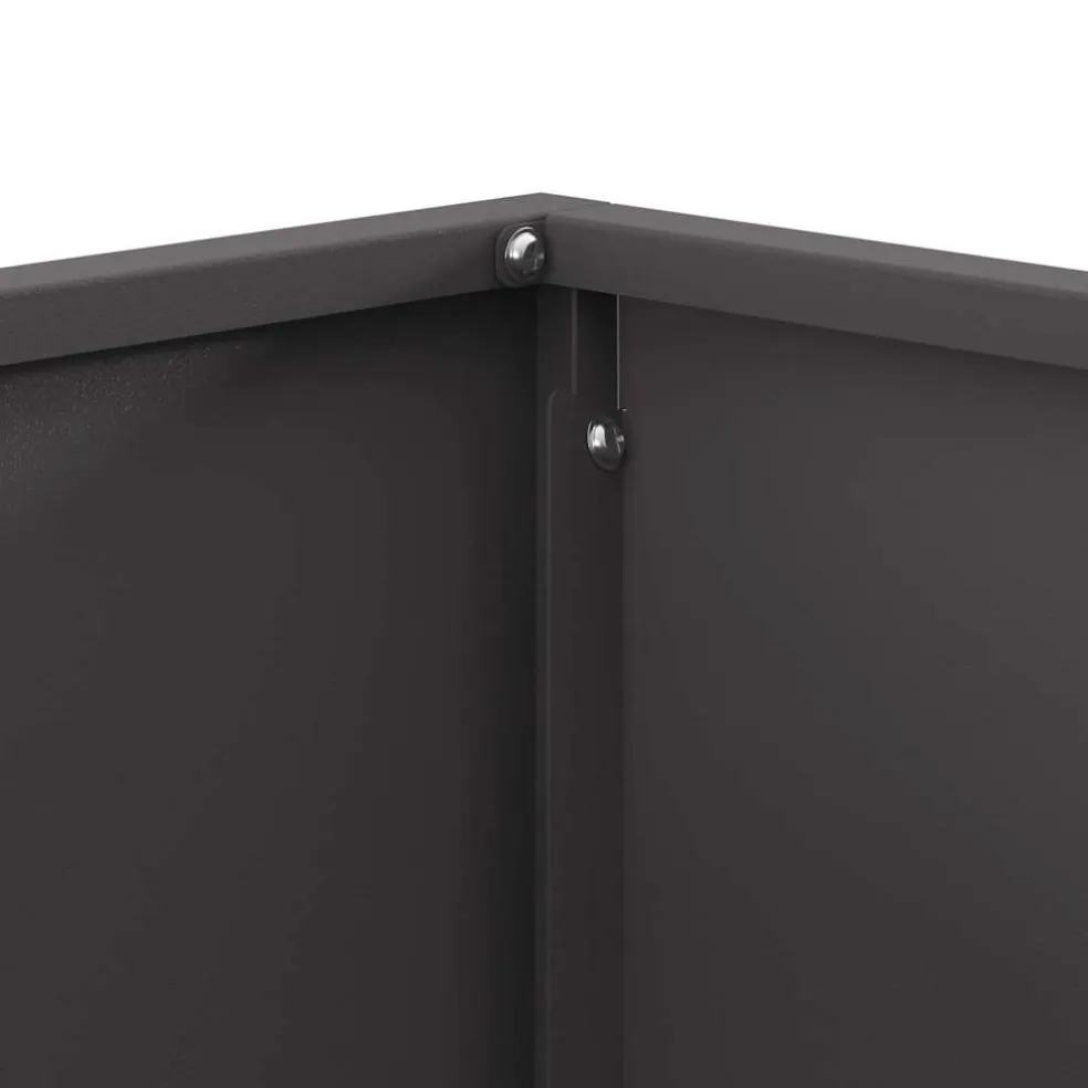 vidaXL Vuurkom Zwart 60 x 60 x 30 cm weervast staal
