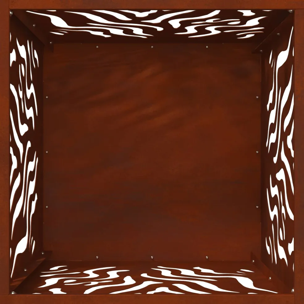 vidaXL Vuurkorf Bruin 40 x 40 x 40 cm weervast staal