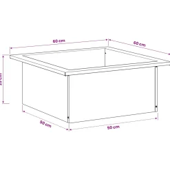 vidaXL Vuurkorfring Roestkleurig 90 x 90 x 25 cm weervast staal