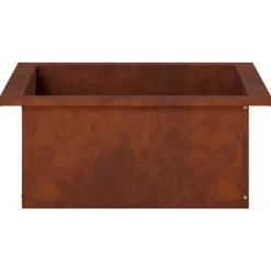 vidaXL Vuurkorfring Roestkleurig 90 x 90 x 25 cm weervast staal