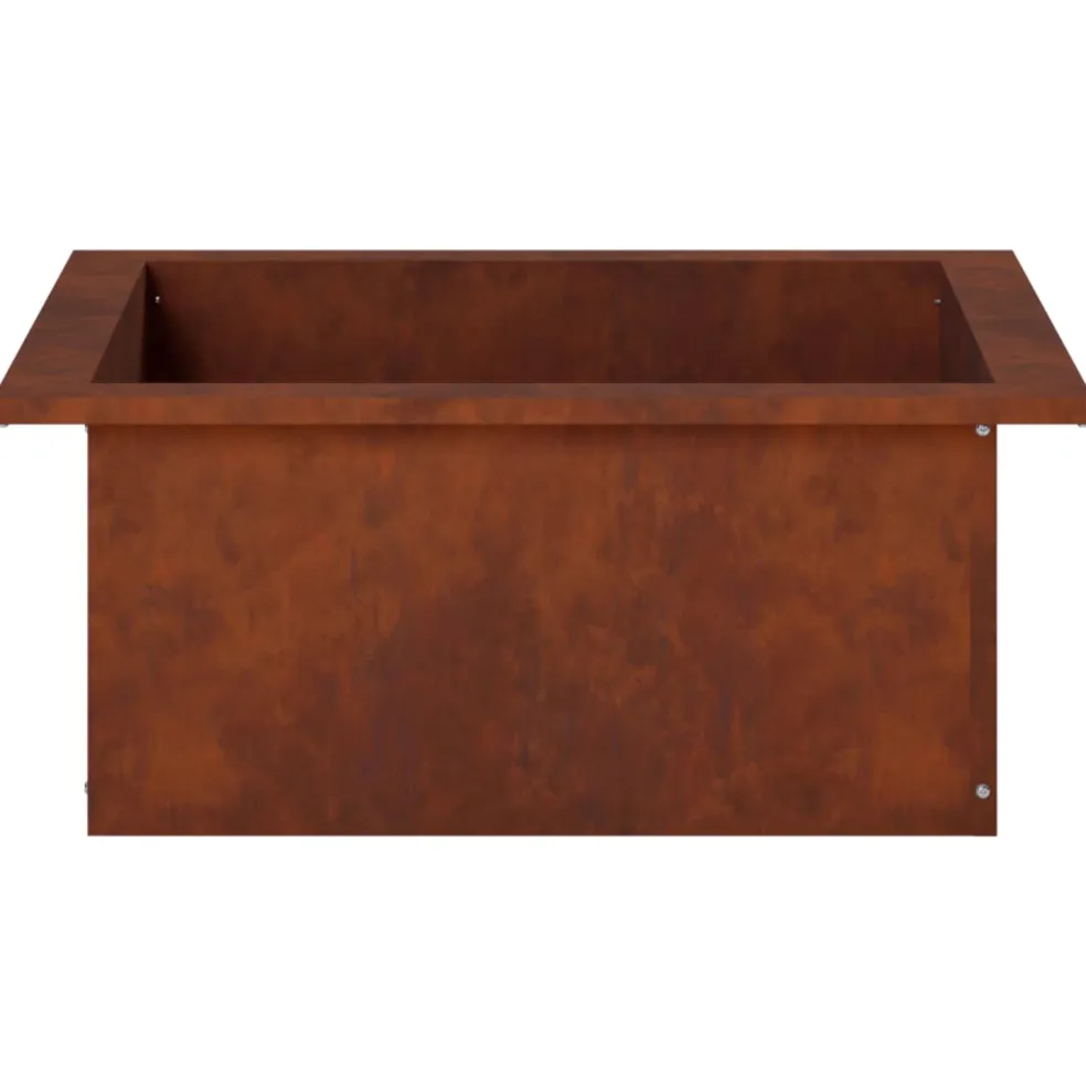 vidaXL Vuurkorfring Roestkleurig 90 x 90 x 25 cm weervast staal