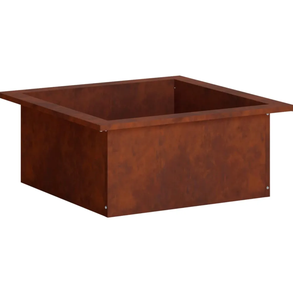 vidaXL Vuurkorfring Roestkleurig 90 x 90 x 25 cm weervast staal