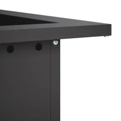vidaXL Vuurkorfring Zwart 60 x 60 x 25 cm Staal