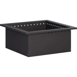 vidaXL Vuurkorfring Zwart 60 x 60 x 25 cm Staal