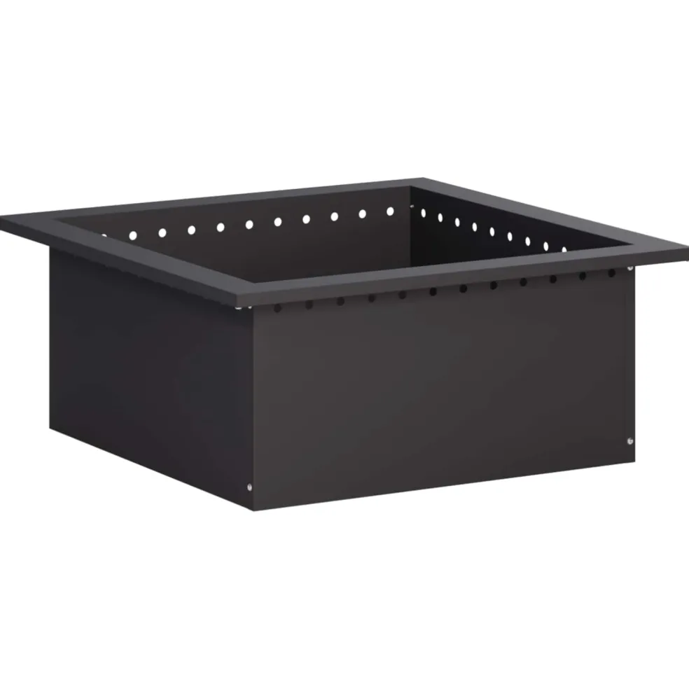 vidaXL Vuurkorfring Zwart 60 x 60 x 25 cm Staal