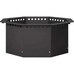 vidaXL Vuurkorfring Zwart 60 x 60 x 25 cm Staal