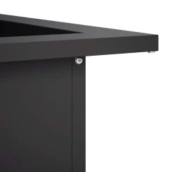 vidaXL Vuurkorfring Zwart 90 x 90 x 25 cm Staal