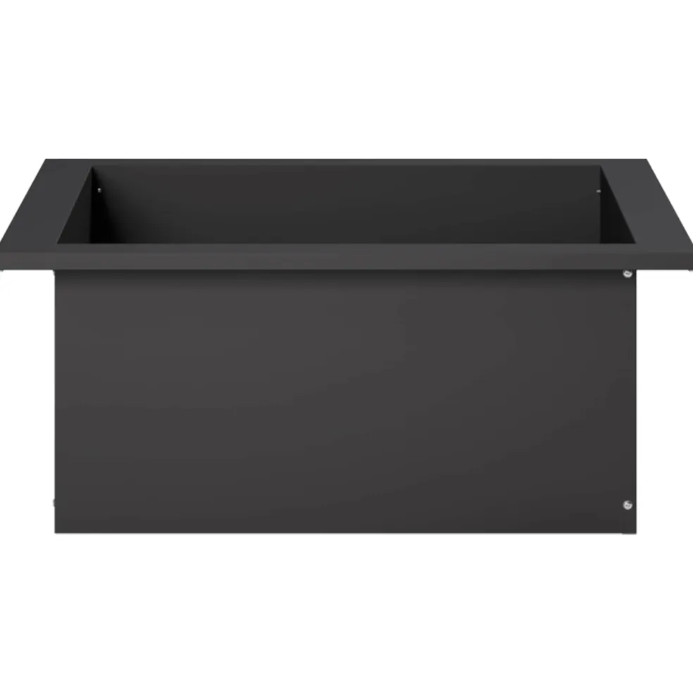 vidaXL Vuurkorfring Zwart 90 x 90 x 25 cm Staal