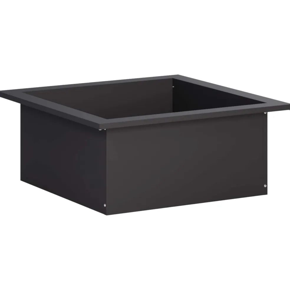 vidaXL Vuurkorfring Zwart 90 x 90 x 25 cm Staal