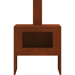vidaXL Vuurkorf Roestig 60 x 40 x 96 cm Cortenstaal