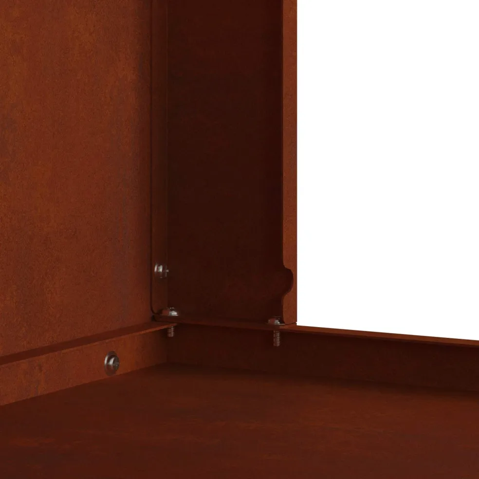 vidaXL Vuurkorf Roestig 60 x 40 x 96 cm Cortenstaal