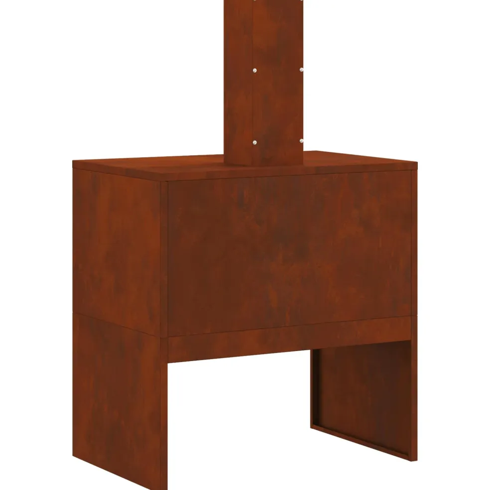 vidaXL Vuurkorf Roestig 60 x 40 x 96 cm Cortenstaal
