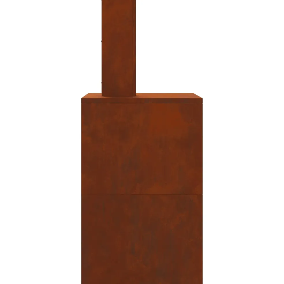 vidaXL Vuurkorf Roestig 60 x 40 x 96 cm Cortenstaal