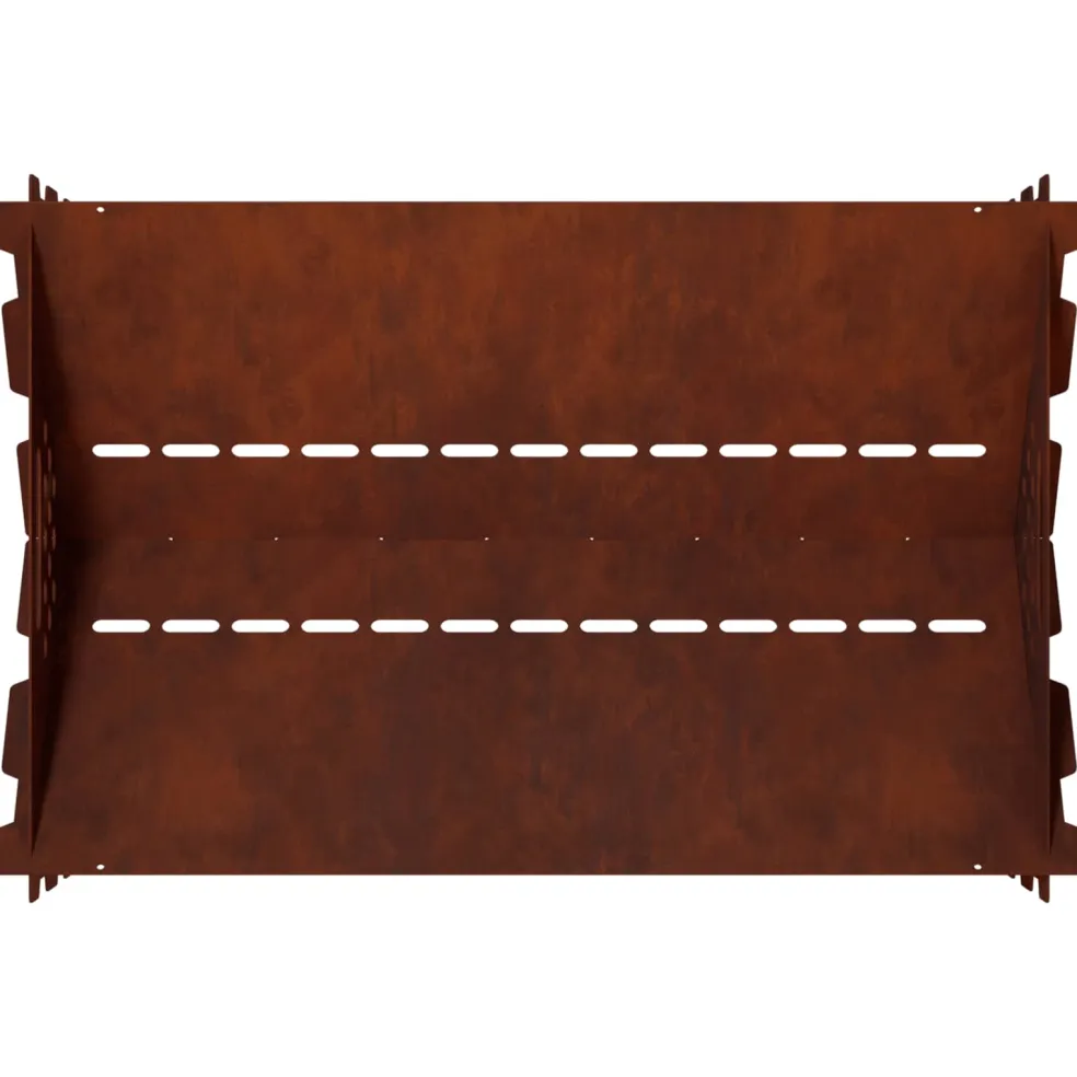 vidaXL Vuurkorf Roestkleurig 60 x 40 x 20 cm weervast staal