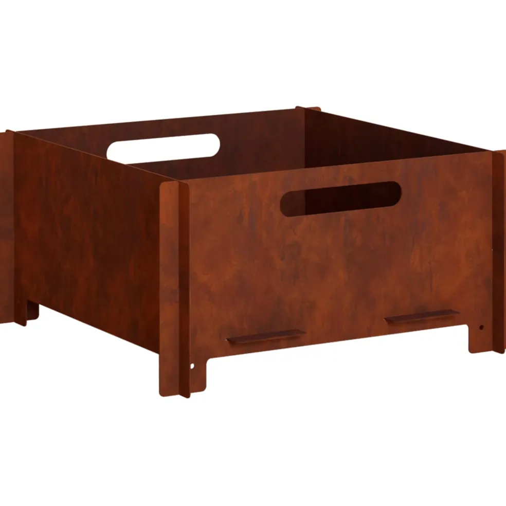 vidaXL Vuurkorf Roestkleurig 40 x 40 x 20 cm weervast staal