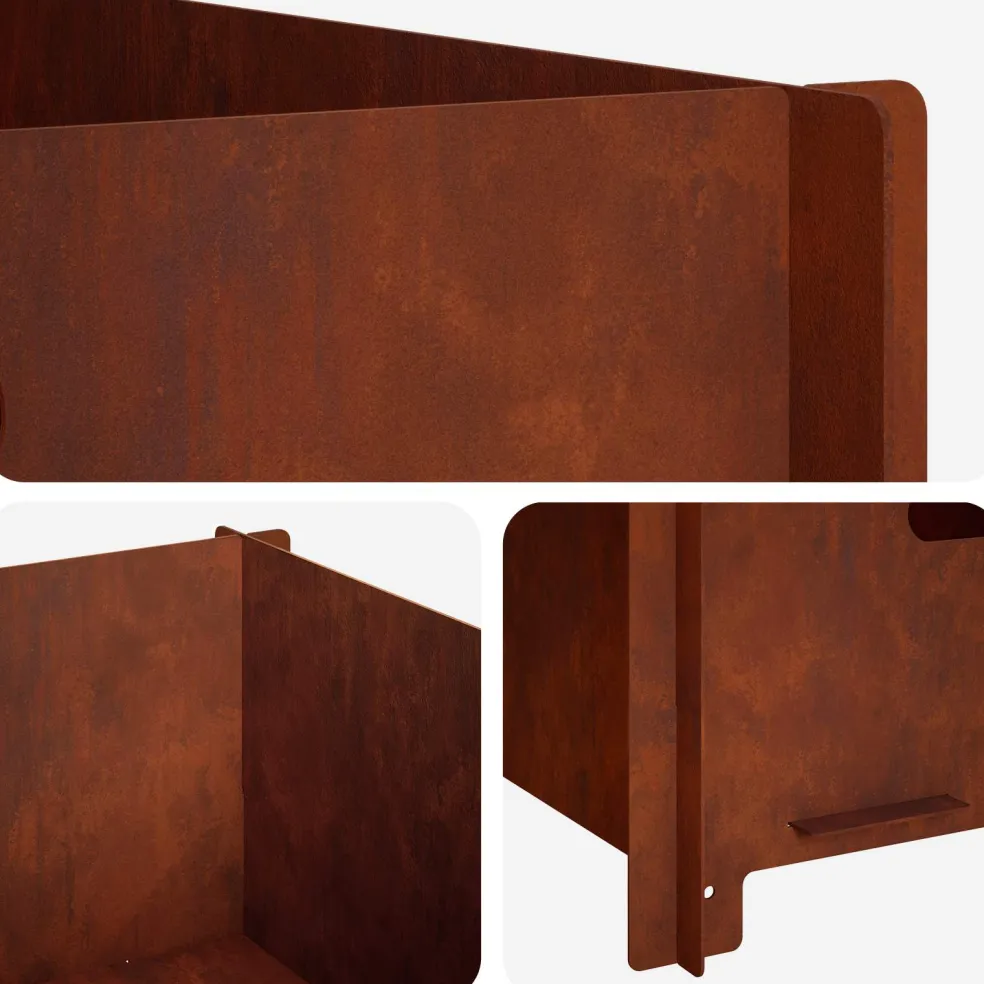 vidaXL Vuurkorf Roestkleurig 40 x 40 x 20 cm weervast staal