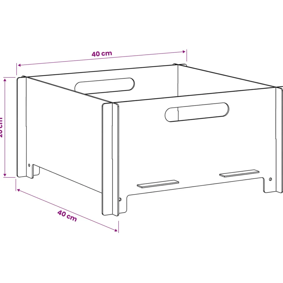 vidaXL Vuurkorf Roestkleurig 40 x 40 x 20 cm weervast staal