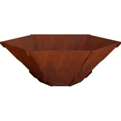 vidaXL Vuurkorf Roestkleurig 60 x 60 x 23 cm weervast staal