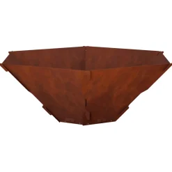 vidaXL Vuurkorf Roestkleurig 60 x 60 x 23 cm weervast staal