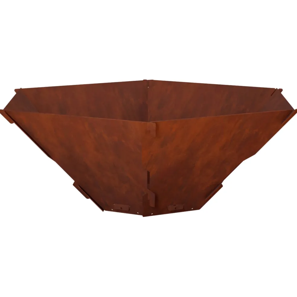 vidaXL Vuurkorf Roestkleurig 60 x 60 x 23 cm weervast staal