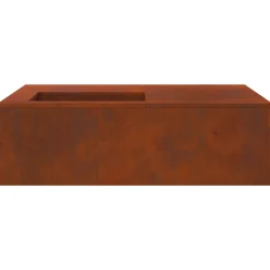 vidaXL Vuurkorf Roestkleurig 100 x 100 x 30 cm weervast staal