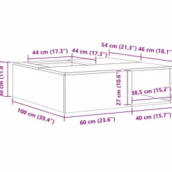 vidaXL Vuurkorf Roestkleurig 100 x 100 x 30 cm weervast staal