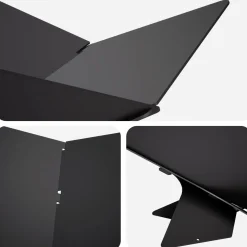vidaXL Vuurkorf Zwart 53 x 53 x 18,5 cm Staal