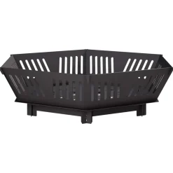 vidaXL Vuurkorf Zwart 60 x 60 x 18 cm Staal