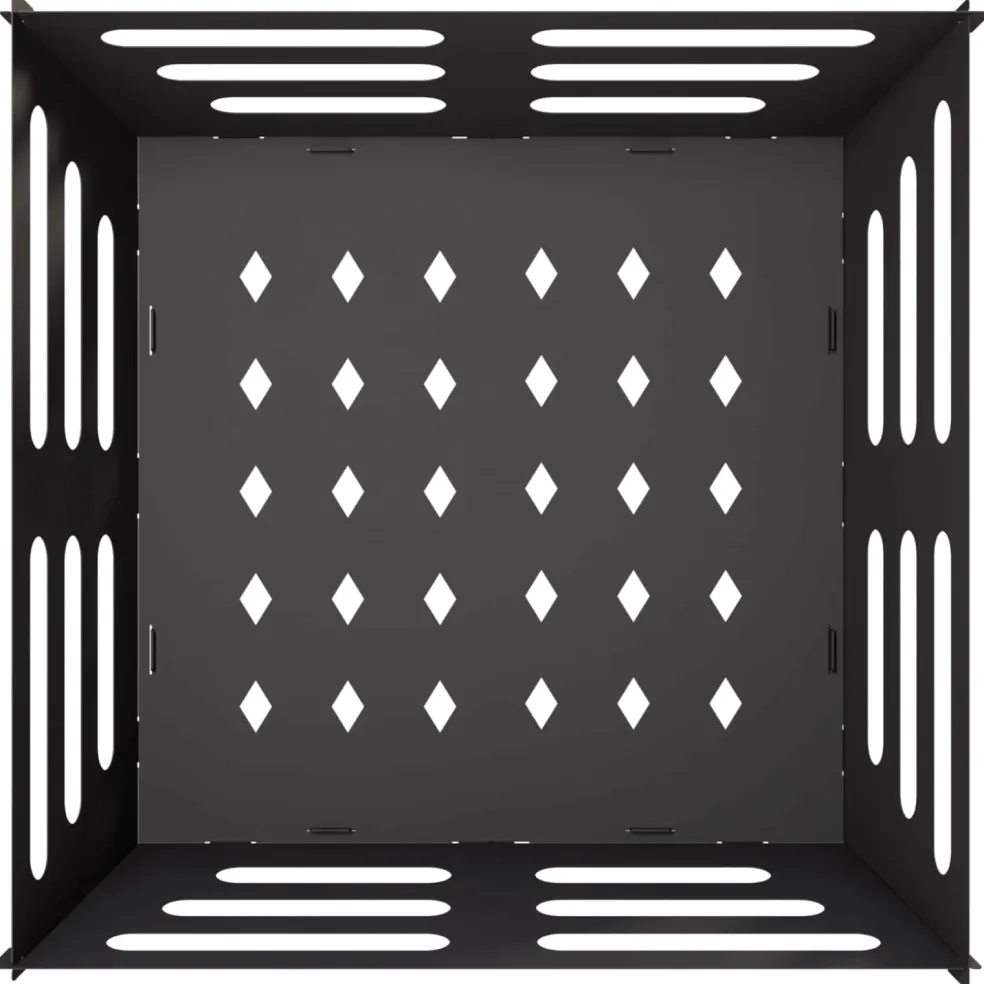 vidaXL Vuurkorf Zwart 40 x 40 x 20 cm Staal