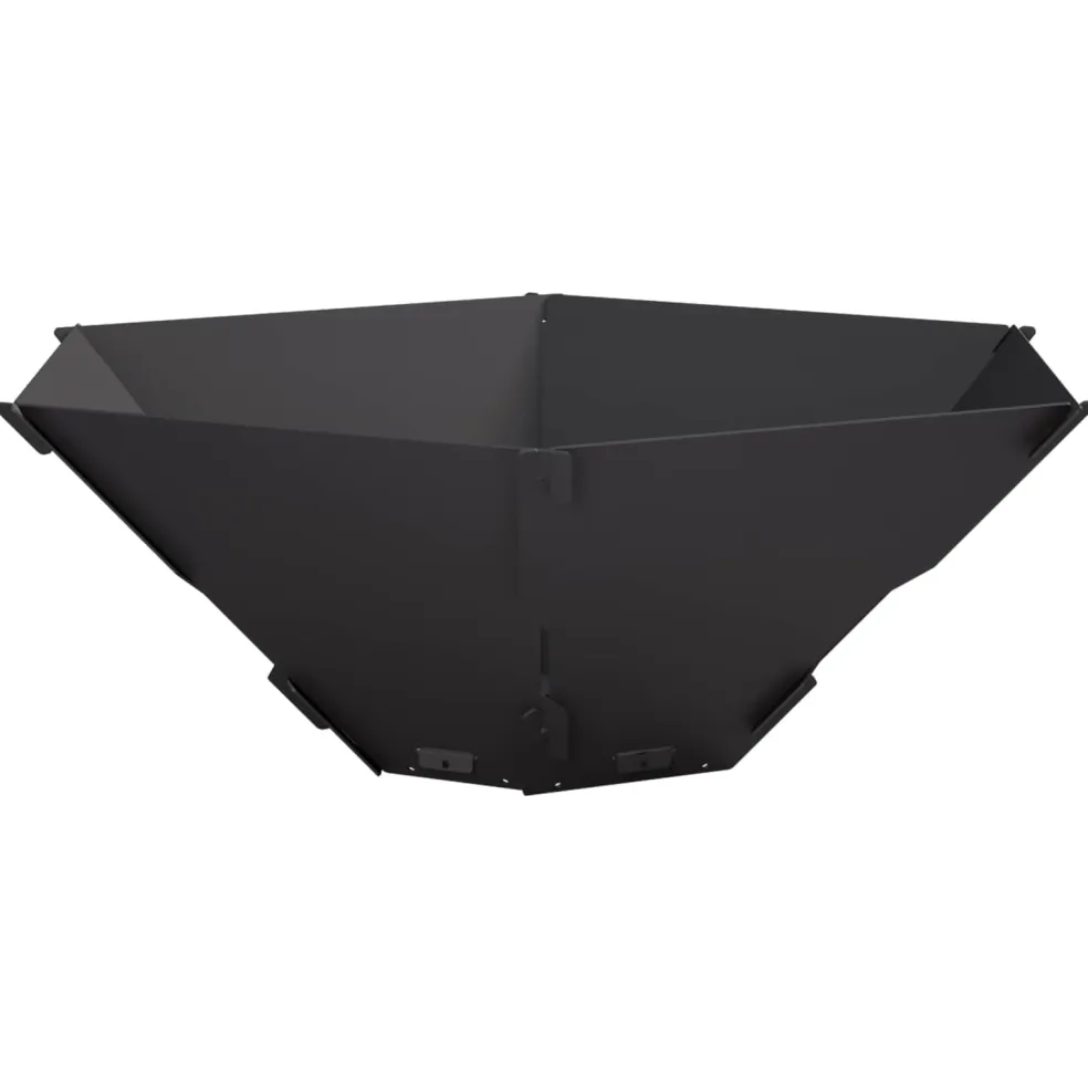 vidaXL Vuurkorf Zwart 58,5 x 51,5 x 19,5 cm Staal