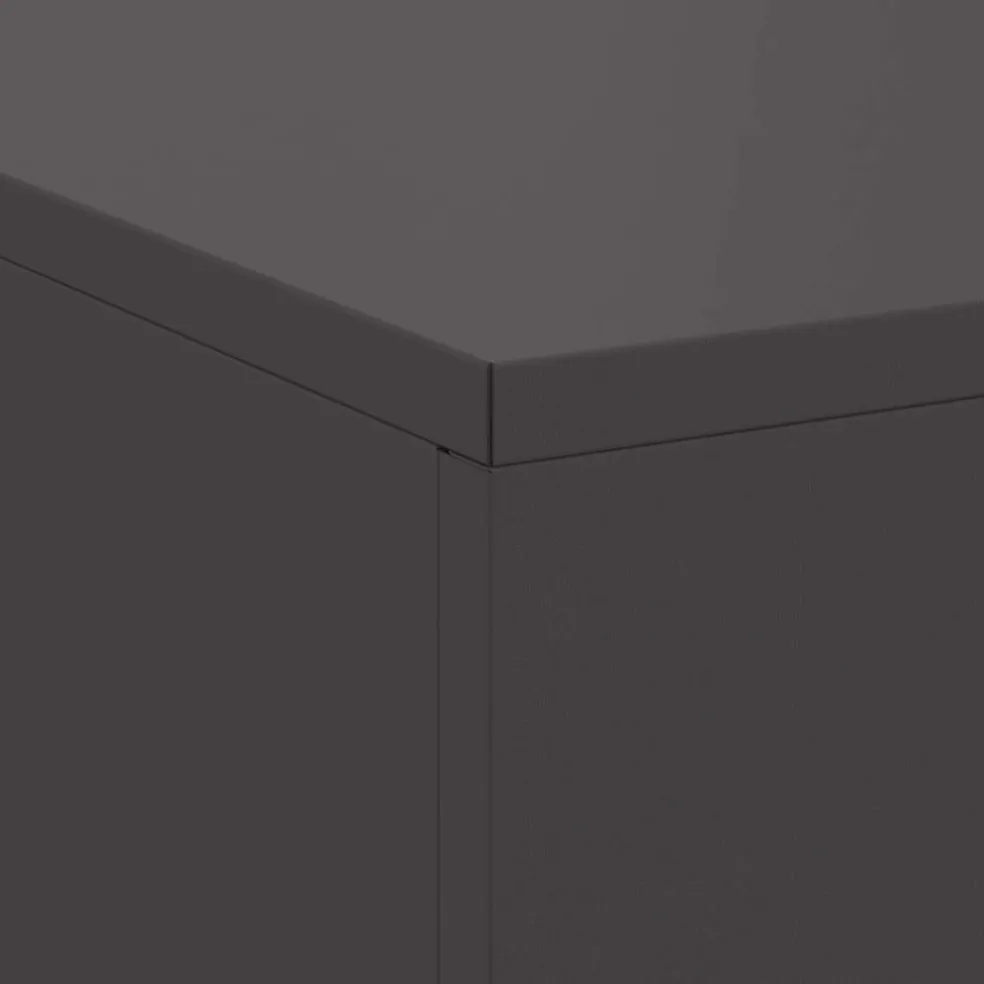 vidaXL Vuurkorf Zwart 100 x 100 x 30 cm weervast staal