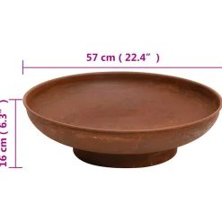 vidaXL Vuurplaats 57 cm staal