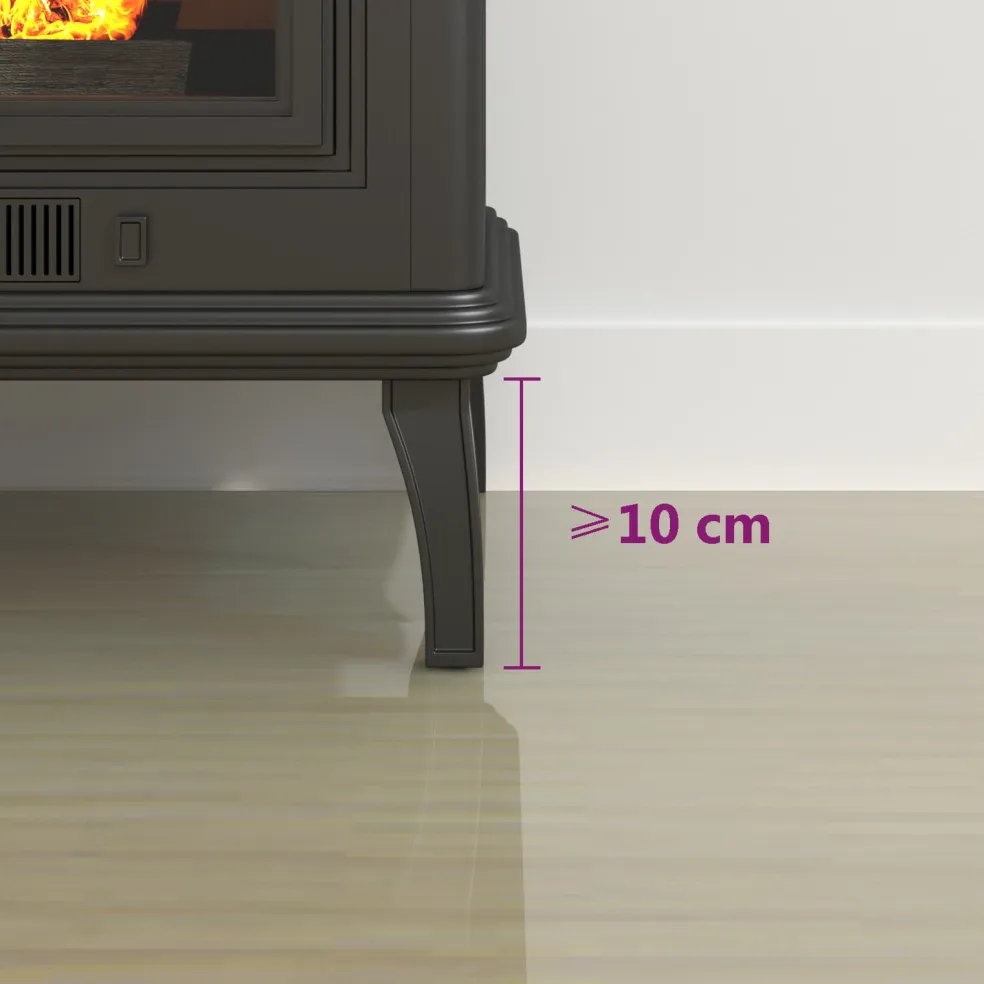 vidaXL Vuurplaats Glazen Plaat Transparant 80 x 50 cm Glas