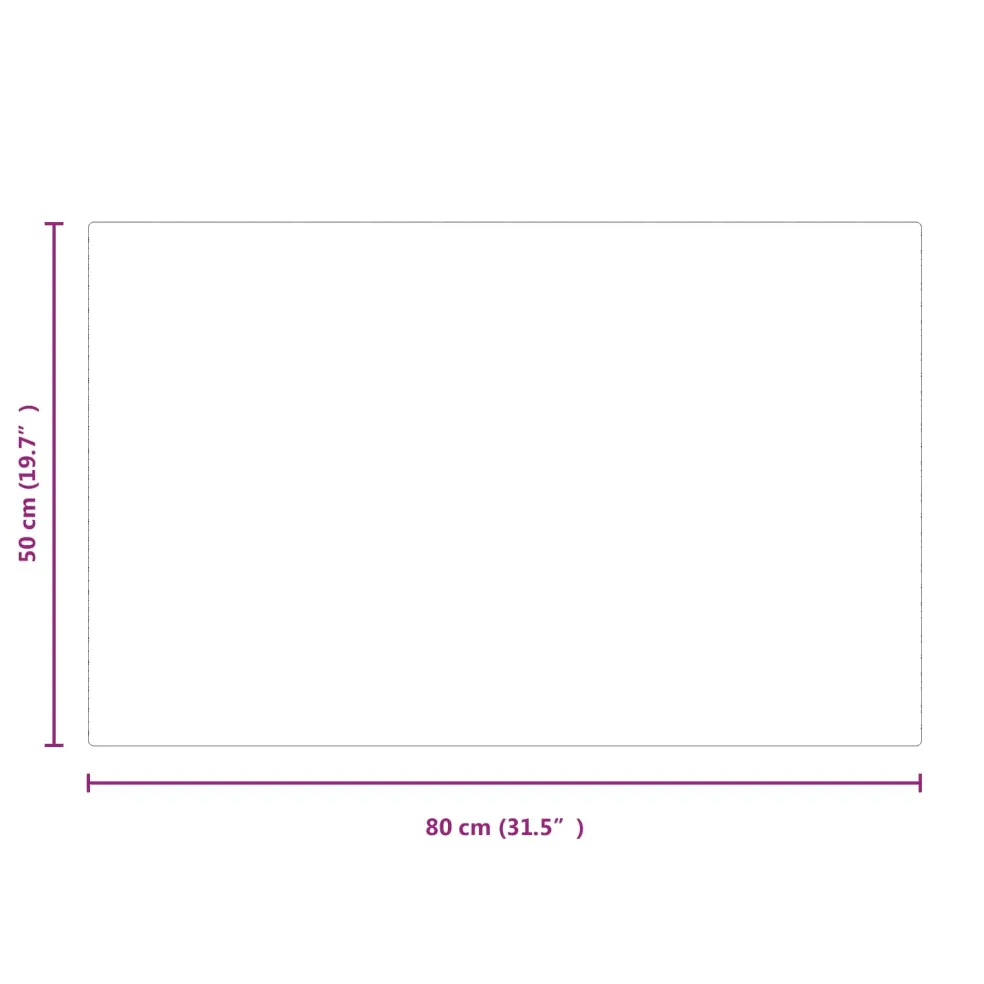 vidaXL Vuurplaats Glazen Plaat Transparant 80 x 50 cm Glas