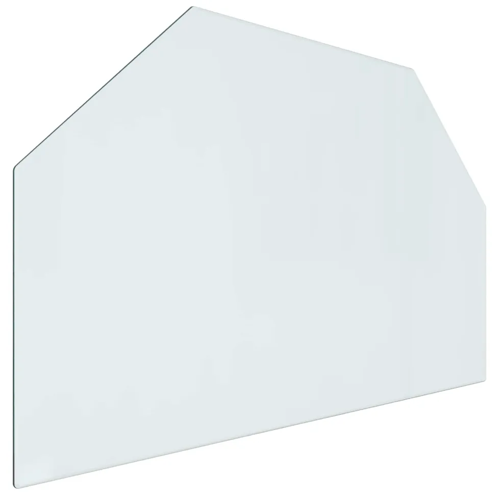 vidaXL Vuurplaats Glazen Plaat Transparant 80 x 50 cm Glas