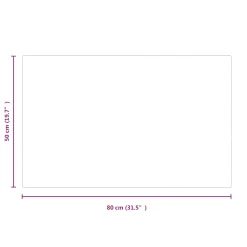 vidaXL Vuurplaats Glazen Plaat Transparant 80 x 50 cm Glas