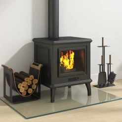 vidaXL Vuurplaats Glazen Plaat Transparant 80 x 50 cm Glas