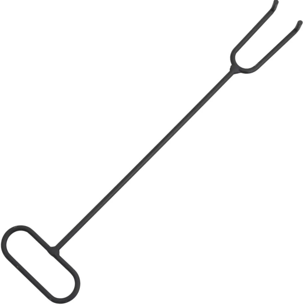 vidaXL Vuurplaats met pook 49 cm staal