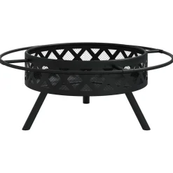vidaXL Vuurplaats met pook XXL 70 cm staal
