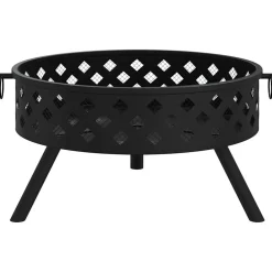 vidaXL Vuurplaats met pook XXL 58 cm staal