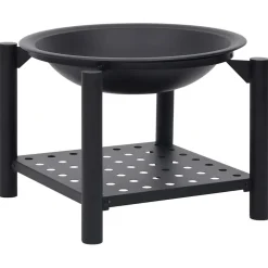 vidaXL Vuurplaats met pook 54x54x55 cm staal