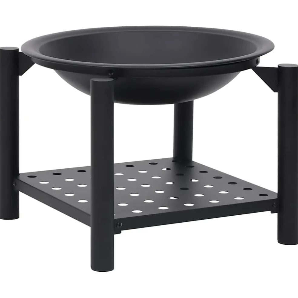 vidaXL Vuurplaats met pook 54x54x55 cm staal