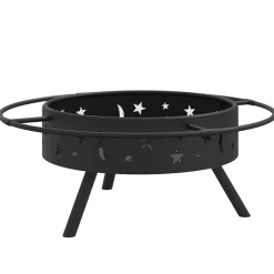 vidaXL Vuurplaats met pook XXL 70 cm staal