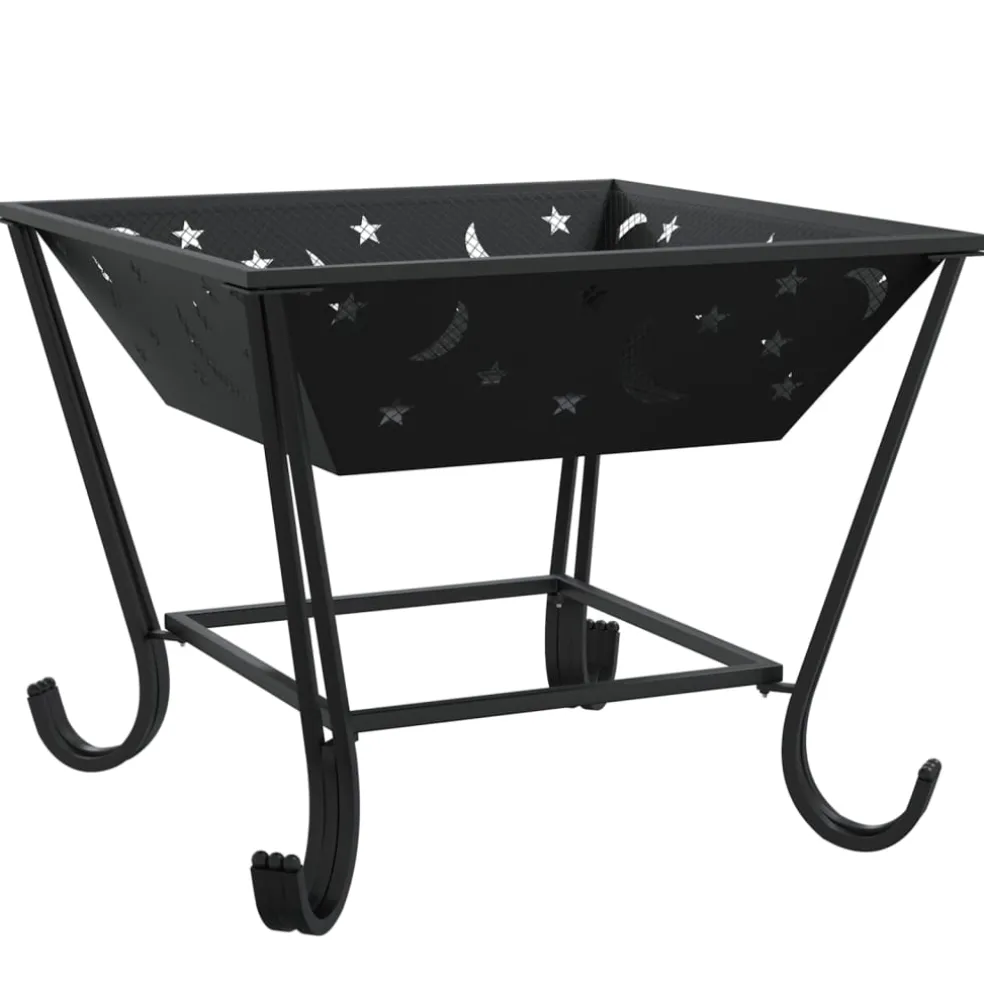 vidaXL Vuurplaats met pook XXL 50 cm staal
