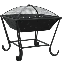 vidaXL Vuurplaats met pook XXL 50 cm staal